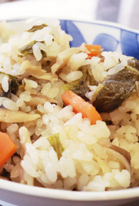 伝統野菜川俣菜の混ぜご飯