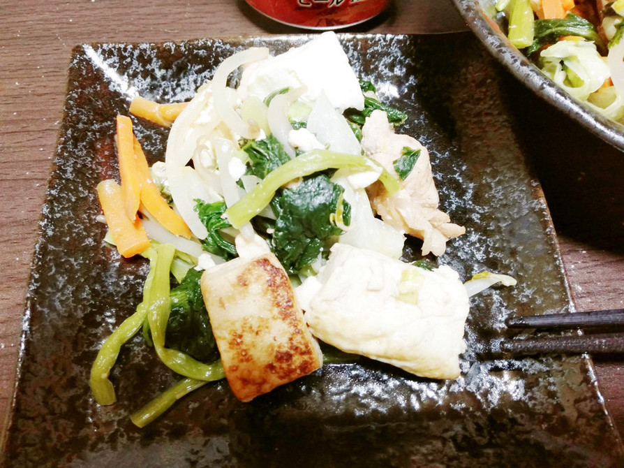 沖縄風豆腐チャンプル～in川俣菜の画像