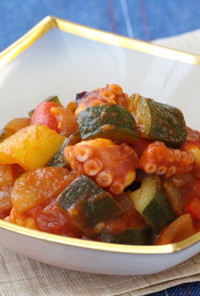 簡単！たこと彩り野菜のラタトゥイユ