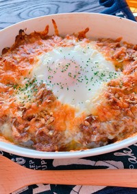 キーマカレーの残りで簡単ドリア♪