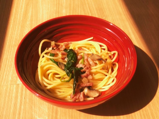 ８さいの☆ペペロンチーノ風パスタ☆