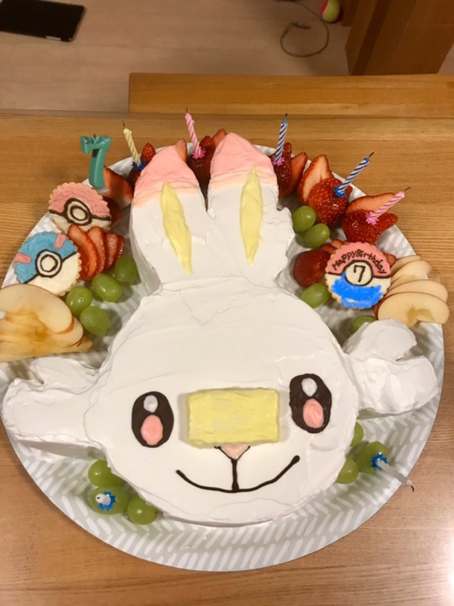 ポケモン☆ヒバニーケーキ♪デコケーキの画像