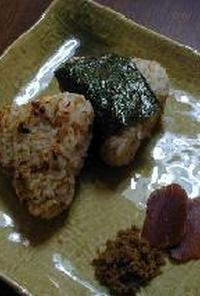 郷土料理☆ちりめん山椒とおにぎり2種__Local dishes/Chirimen Zansho&Onigiri(Young Sardines seasoned Japanese papper&Rice ball)