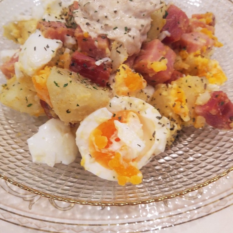 チェダーベーコンランチのポテトサラダのレシピ