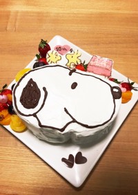 スヌーピーケーキ☆キャラデコケーキ