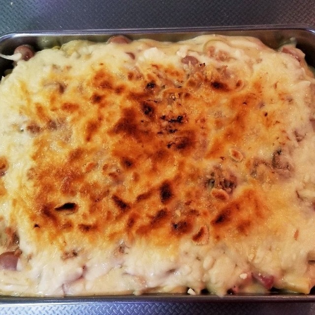 フライパンで簡単 マカロニグラタン レシピ 作り方 By Hezel キッチン クックパッド 簡単おいしいみんなのレシピが350万品