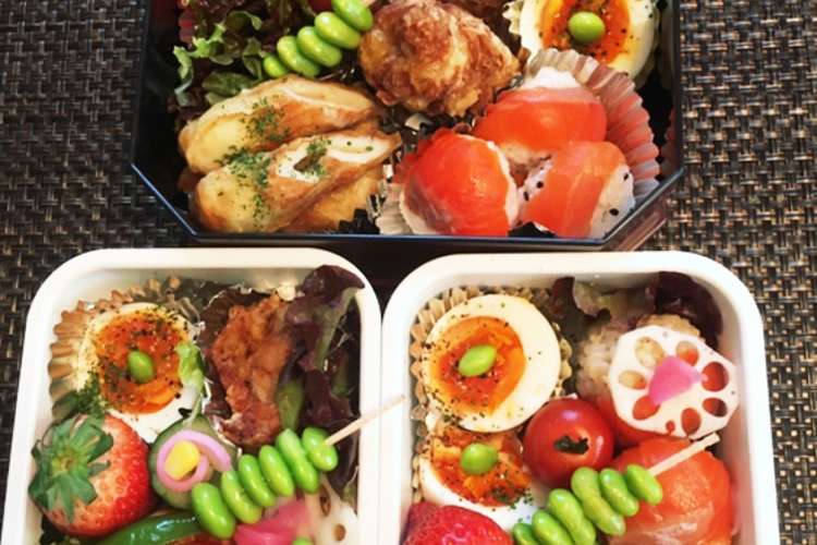 サーモンの手まり寿司弁当 彩が綺麗 レシピ 作り方 By あぱん クックパッド 簡単おいしいみんなのレシピが359万品