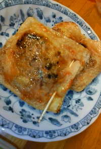 納豆とキムチの包み焼き