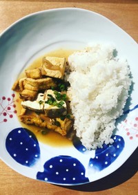 【ヘルシー】豆腐とお揚げのスパイスカレー