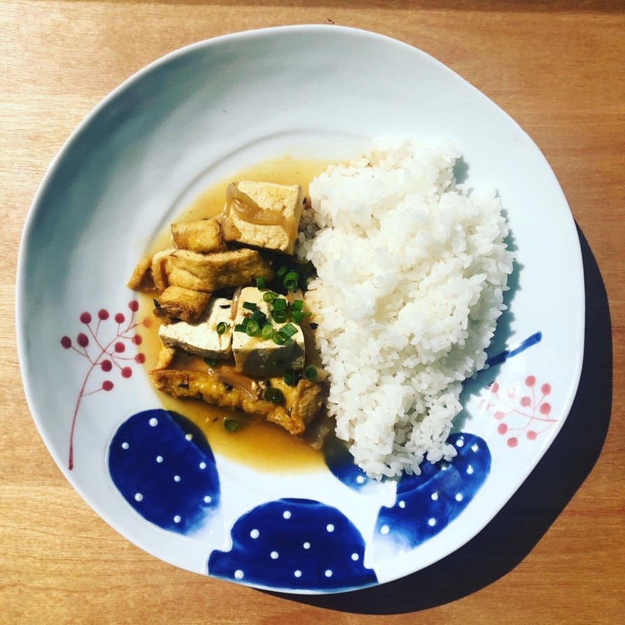 【ヘルシー】豆腐とお揚げのスパイスカレーの画像