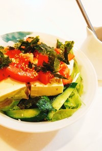 豆腐の中華ドレッシングサラダ