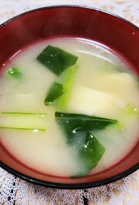 江戸菜とタケノコのお味噌汁