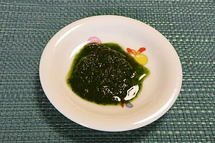 離乳食初期 小松菜のすり潰し レシピ 作り方 By 三条市 クックパッド