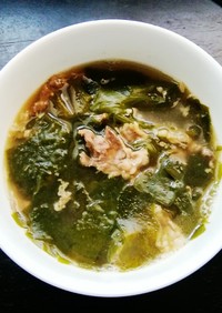 韓国料理　わかめスープ 미역국
