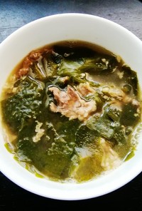 韓国料理　わかめスープ 미역국