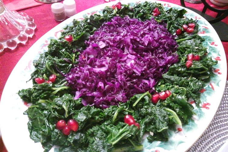 ケールと紫キャベツのクリスマスサラダ レシピ 作り方 By ワッキーウッキー クックパッド