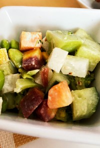 冷凍野菜のゴリゴリサラダ
