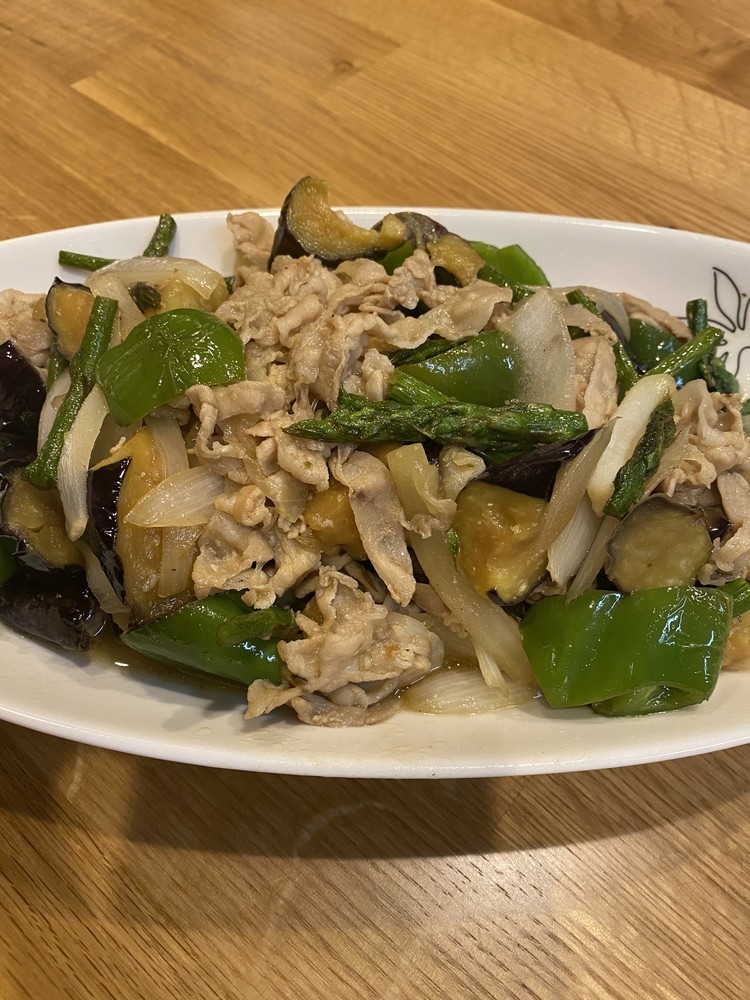 野菜と豚バラ薄切り肉の中華炒めの画像