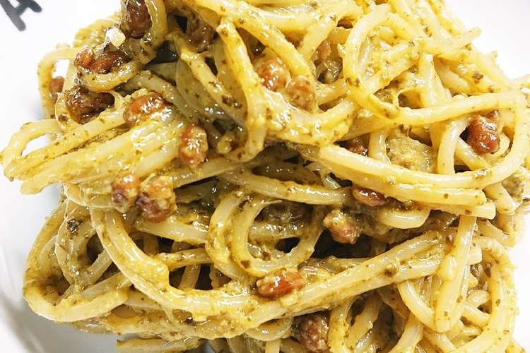 納豆のパスタ バジルソース レシピ 作り方 By はらぺこるんるん クックパッド 簡単おいしいみんなのレシピが356万品