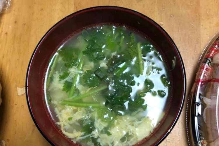 パクチーの卵スープ レシピ 作り方 By しゅんのま クックパッド