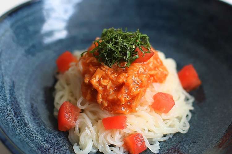 こんにゃく麺de冷製トマトパスタ レシピ 作り方 By 上野屋 女子会 クックパッド 簡単おいしいみんなのレシピが355万品