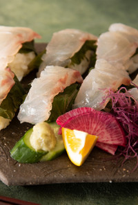 なんちゃって昆布〆鯛の握り寿司