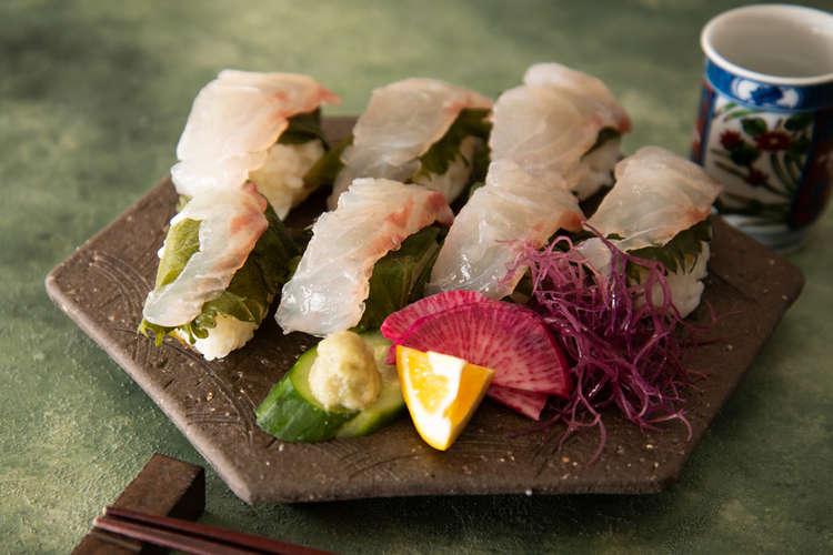 なんちゃって昆布〆鯛の握り寿司 レシピ 作り方 By Bael クックパッド 簡単おいしいみんなのレシピが358万品