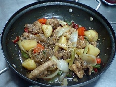韓国で習った韓国料理“安東チムタク”の写真