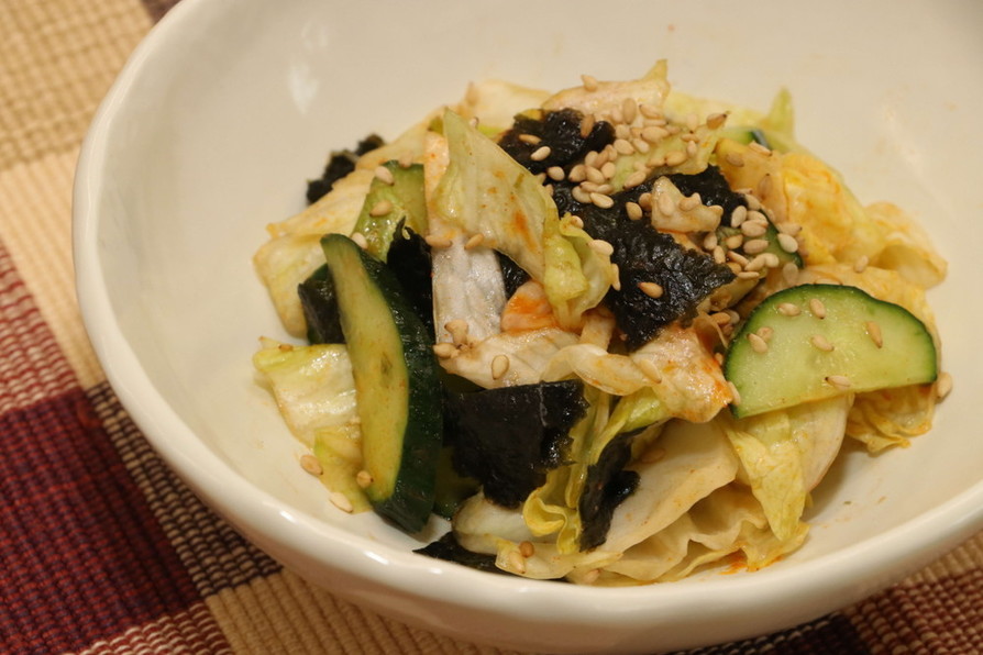 きゅうりとレタスの韓国風サラダの画像