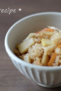 タケノコと舞茸の炊き込みご飯