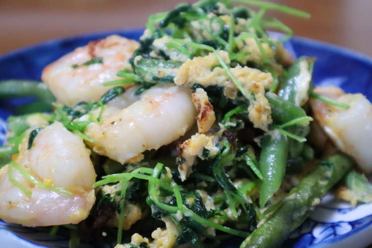 包丁いらず たっぷり野菜とエビの卵とじ レシピ 作り方 By Yukiの食堂 クックパッド 簡単おいしいみんなのレシピが360万品