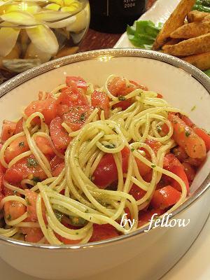 トマトとバジルの冷製カッペリーニの画像