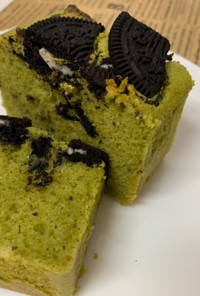 抹茶×オレオの米粉パウンドケーキ