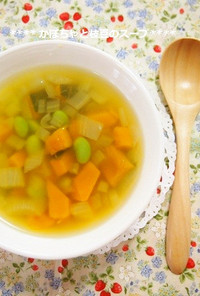 甘い☆カボチャと枝豆のスープ