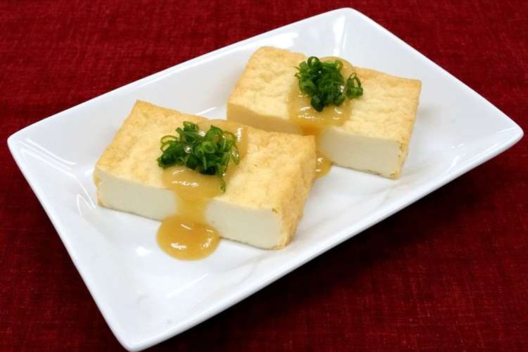 家で居酒屋気分 厚揚げのからし酢みそがけ レシピ 作り方 By 株式会社藤商店 クックパッド 簡単おいしいみんなのレシピが359万品