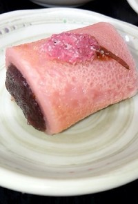 もち米で作る関東風桜餅