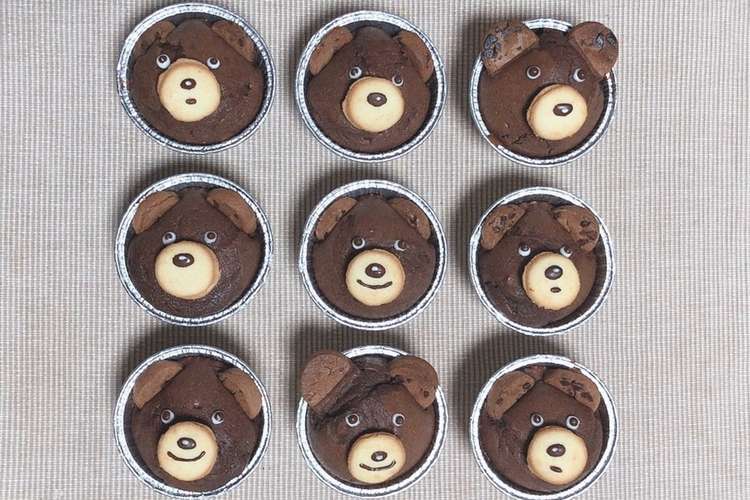 混ぜるだけ 簡単クマフィン レシピ 作り方 By Cek2 クックパッド 簡単おいしいみんなのレシピが350万品