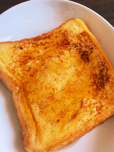 男料理　甘い耳ありフレンチトースト　朝食の写真