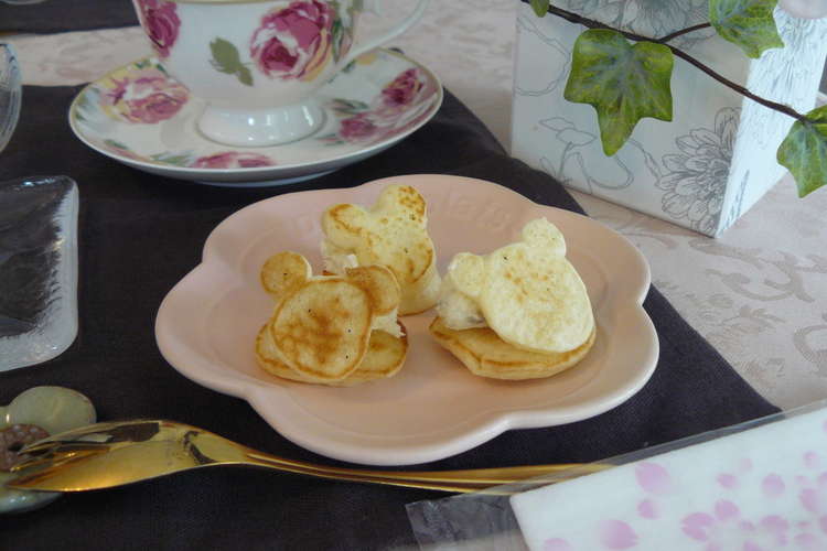 くまちゃんパンケーキでレーズンウィッチ風 レシピ 作り方 By さかなぷりん クックパッド