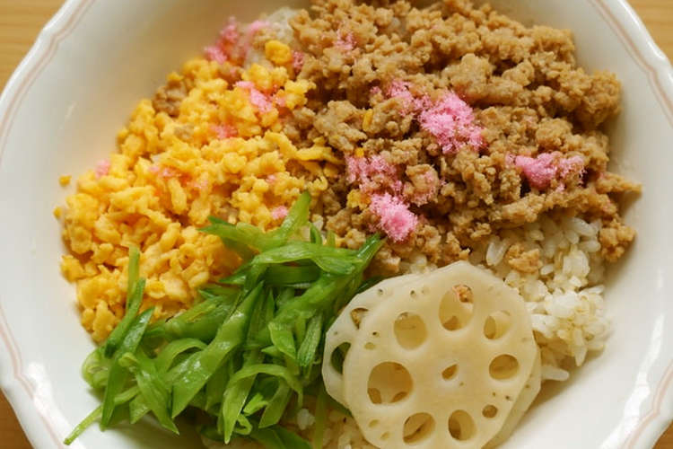 春色そぼろ丼 レシピ 作り方 By 女子栄養大学の学食 クックパッド