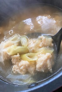 余った鶏団子のタネで☆簡単中華スープ