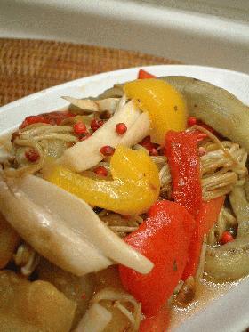 焼きなすときのこのマリネ