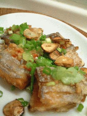 太刀魚のから揚げ　ピリ辛ガーリック風味の画像