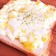 朝食のトースト。たまごマヨonチーズ