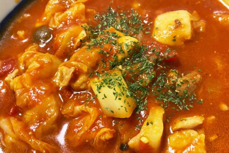 鶏肉とキャベツのトマト煮 レシピ 作り方 By Me2ko クックパッド 簡単おいしいみんなのレシピが355万品