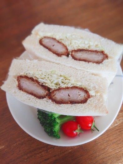 冷凍味噌カツで時短サンドイッチ♪の写真