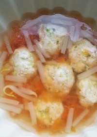犬ご飯　鶏団子のスープ