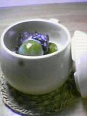 抹茶味☆豆腐白玉のミルク汁粉