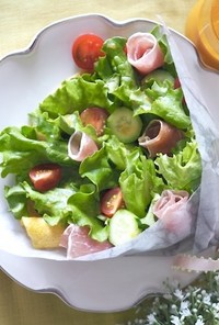 【親子レシピ】クレープブーケサラダ