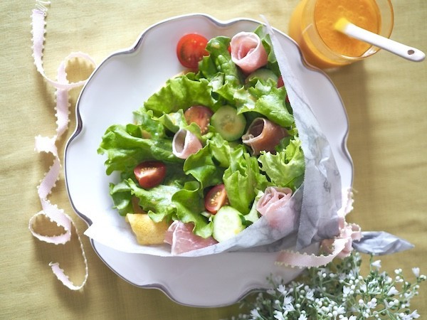 【親子レシピ】クレープブーケサラダの画像